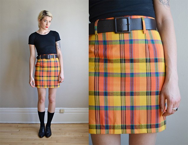 Plaid Mini Skirts