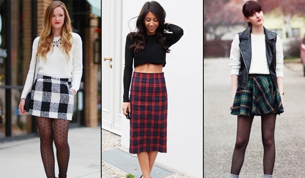 7. Blue Hair and Plaid Skirt Outfit - wide 5