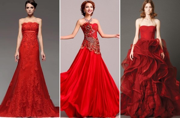 red gown combination