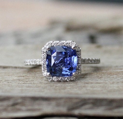 Sapphire engagement ring