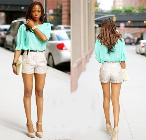 shorts and heels look