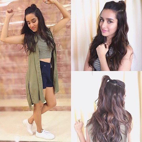 Shraddha In Crop Top and Shorts