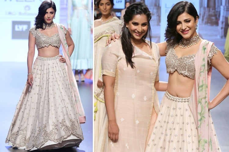 Shruti Hassan Walks for Anushree Reddy at LFW 2016