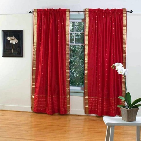 Silk saree curtains