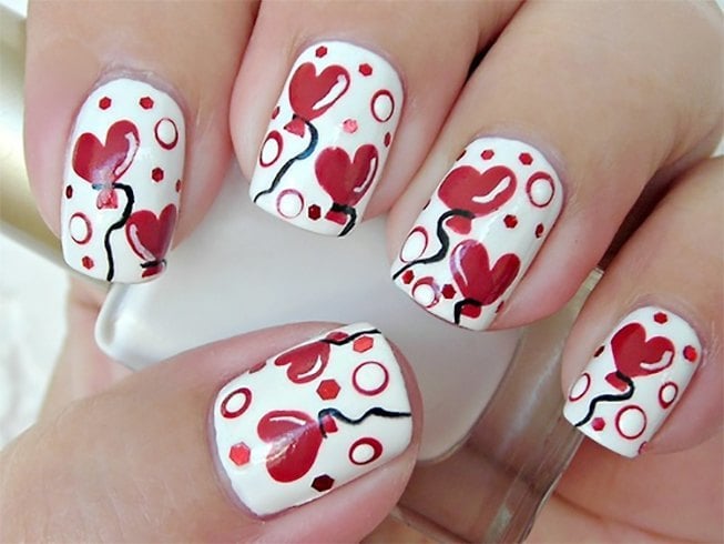 Valentine Day Nail Art