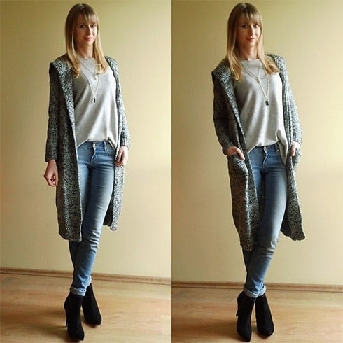 Wear a Long Cardigan With Jeans