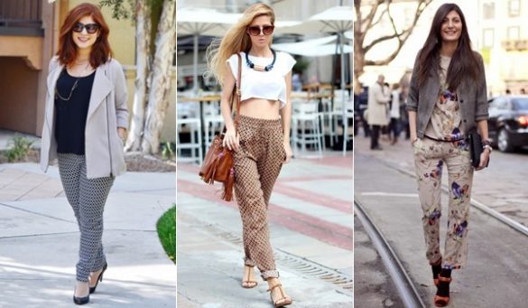 what to wear with printed pants