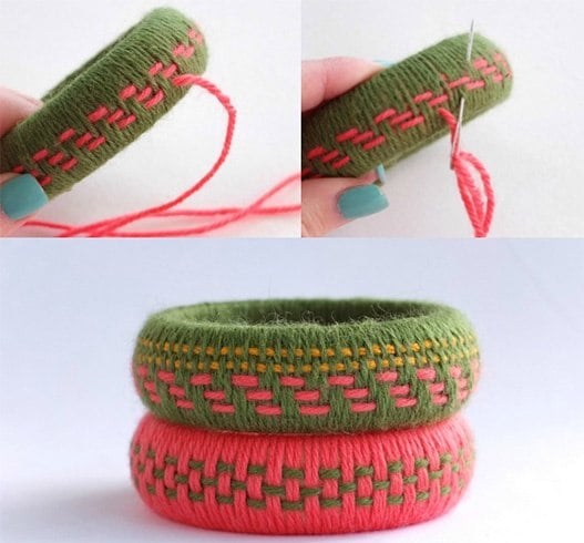 Wrap a Bangle With Thread