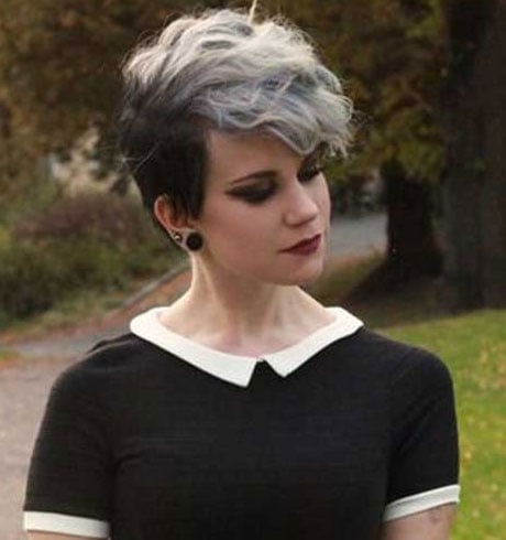 Black White Emo Hairstyle