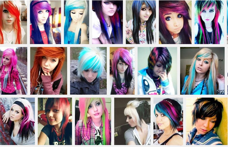 Colored Emo Hairstyles
