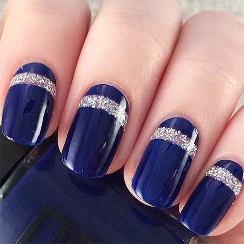 Dark Blue Nails