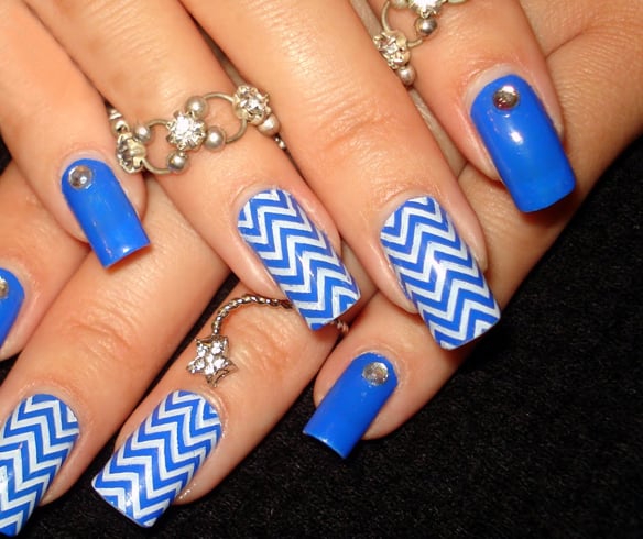 Light Blue Nail Art