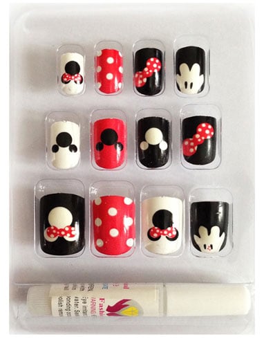 Minnie Mouse Fake Nails