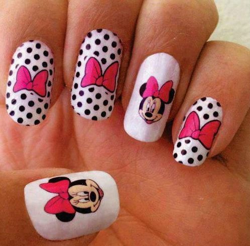 Minnie Mouse Nails For Kids