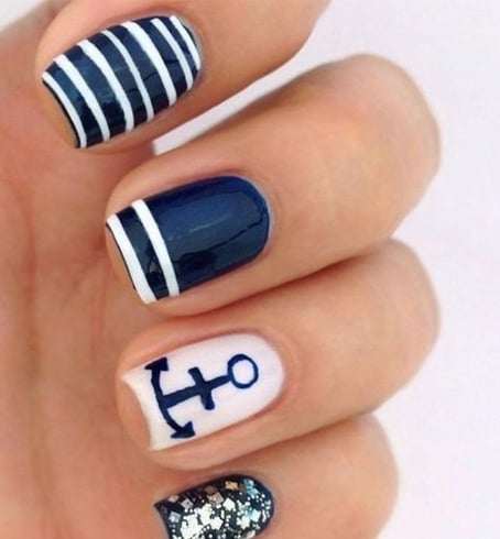  Navy Blue Nail Designs