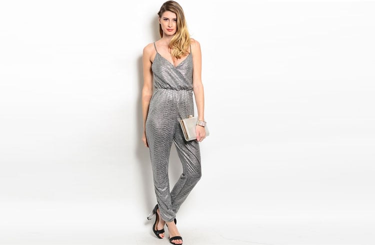 The-Metallic Romper Ensemble