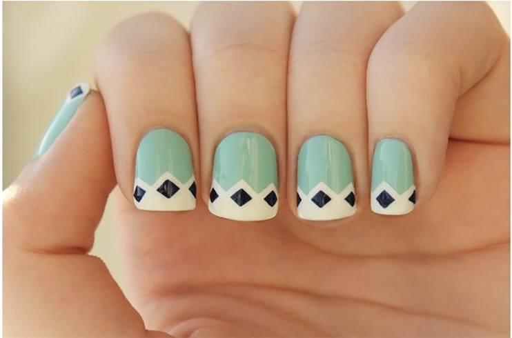 White Tip Nail Art Designs