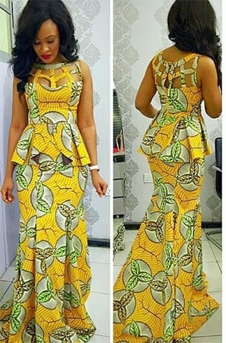 African Cocktail Peplum Dresses