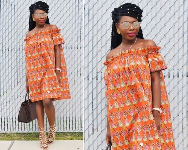 African Off Shoulder Dresses