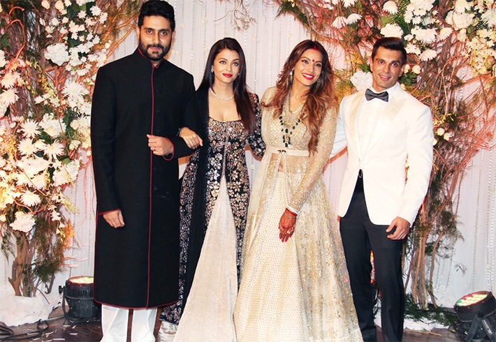 Abhishek Bachchan and Aishwarya Rai at Bipasha Basu Reception