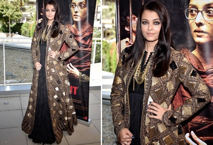 Aishwarya In Rohit Bal Dress At Cannes 2016