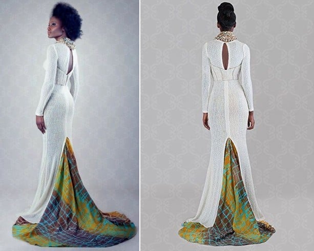 african print wedding gowns