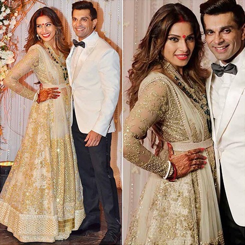 Bipasha Basu in Sabyasachi at her Reception