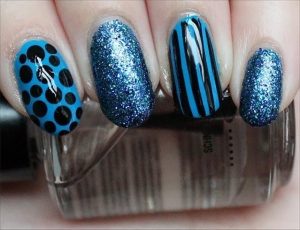 light blue acrylic nails prom