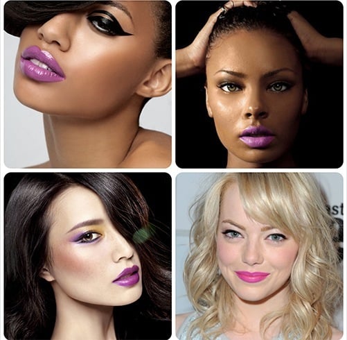 Celebrities With Purple Llipstick