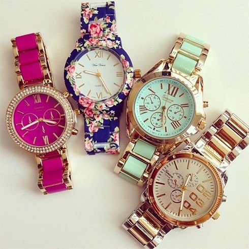 Chunky colorful watches