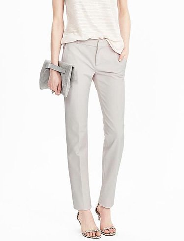 Slim gray straight pants