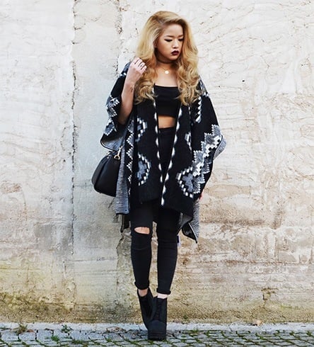 Knitted Cape Tops