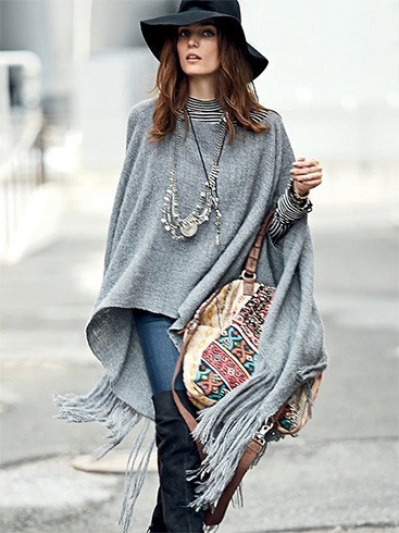 Knitted Cute Cape Tops