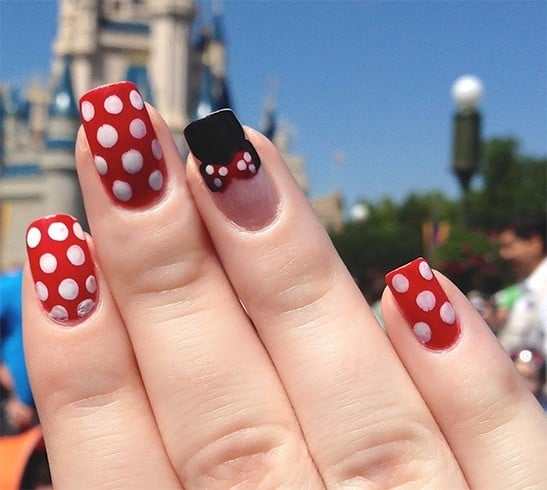 Minnie Mouse Nail Art Designs