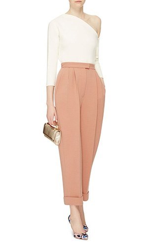Neutral toned straight pants