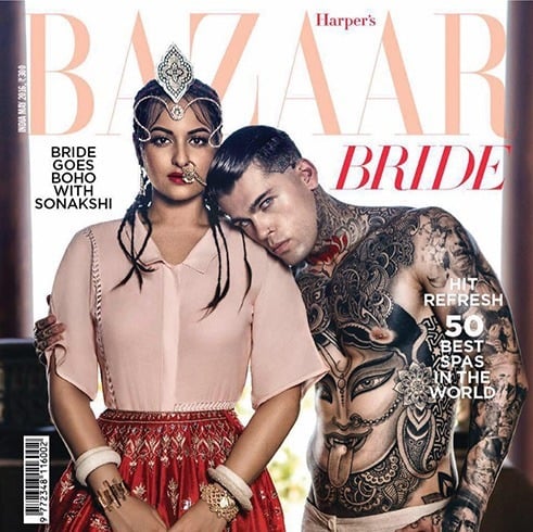 Sonakshi Sinha on Harper Bazaar Bride 2016 May