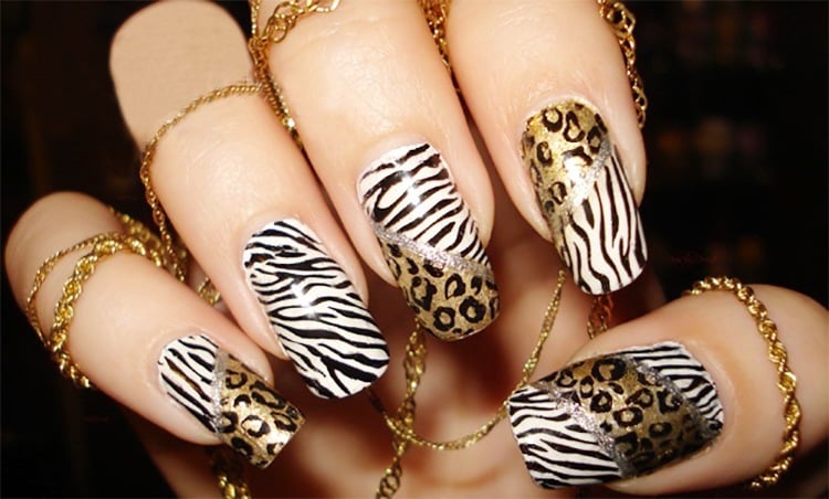 Zebra Nail Art Design