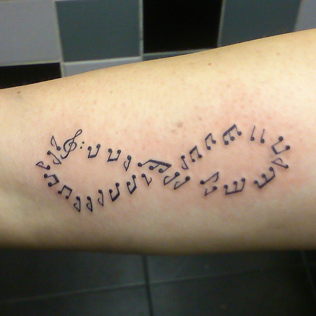 Music lover infinity tattoo