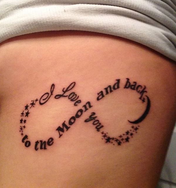 To the moon Infinity tattoo