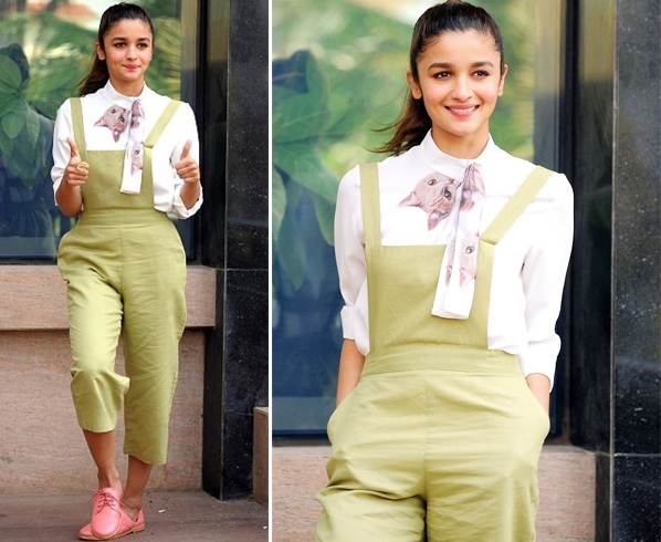 Alia Bhatt in Madison Green Dungree