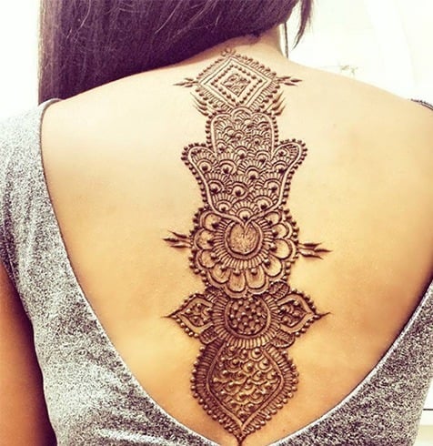 Back Mehndi Design