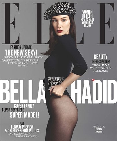 Bella Hadid On Elle June 2016 Magazine