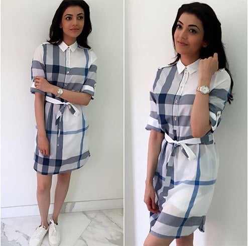 Kajal Aggarwal in Burberry