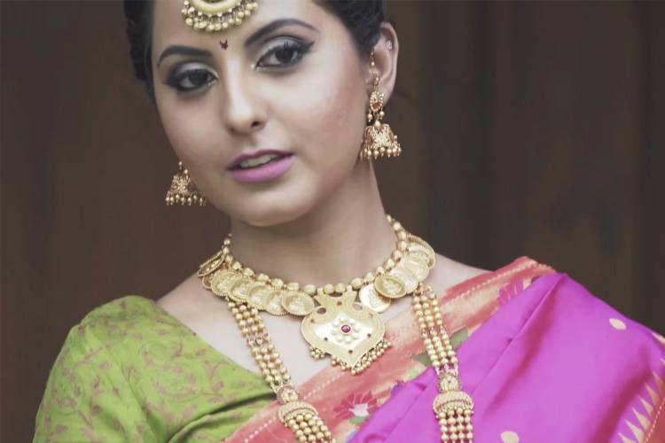 Young Woman in a Traditional Pink Saree Dress Posing Outside · Free Stock  Photo