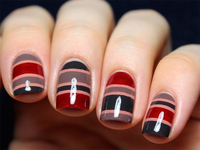 Striped Nail Art