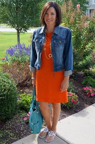 Orange Dress Fashion