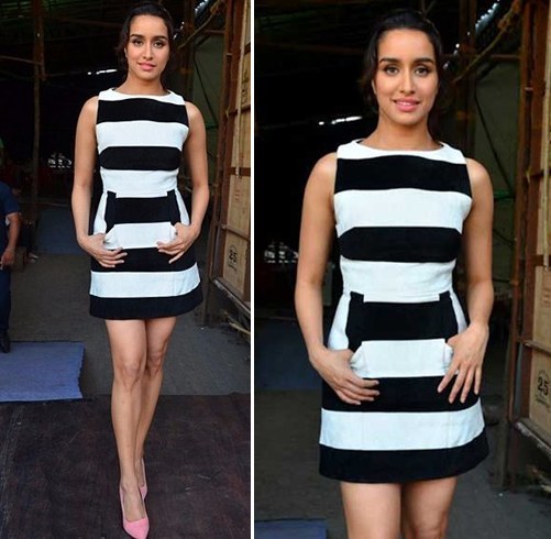Shraddha Kapoor in Alice and Olivia black and white outfit