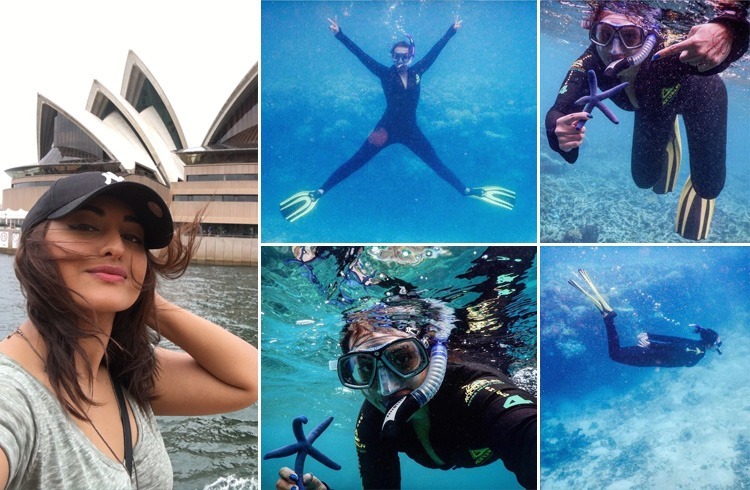 Sonakshi Sinha scuba diving