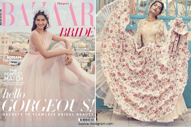 Sonam Kapoor On Bazaar Bride July 2016 Issue