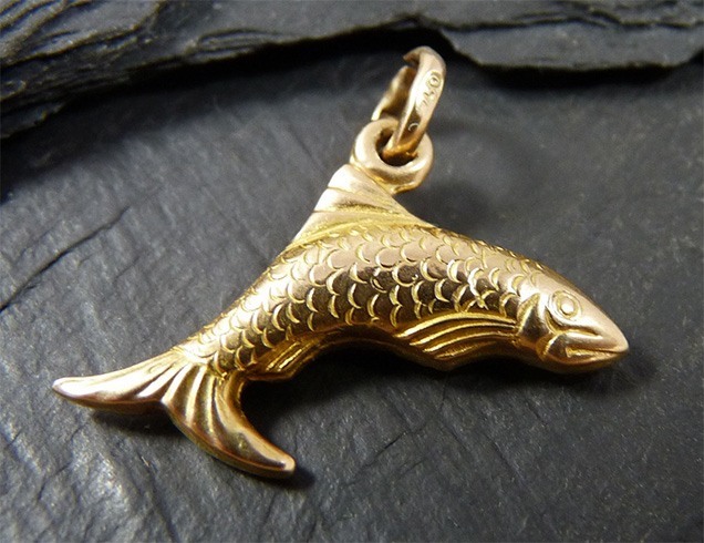 Vintage Gold Fish Charm